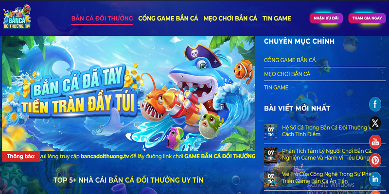 Tham khảo game bắn cá uy tín tại Bancadoithuong.tv