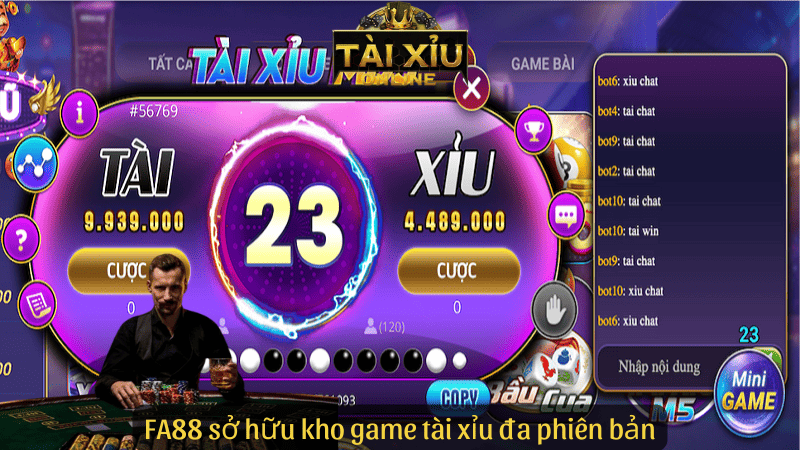 FA88 sở hữu kho game tài xỉu đa phiên bản