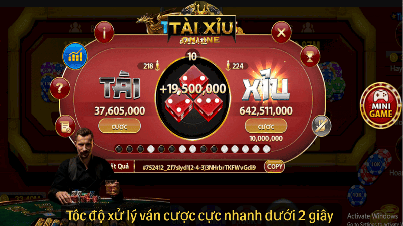 Tốc độ xử lý ván cược cực nhanh dưới 2 giây