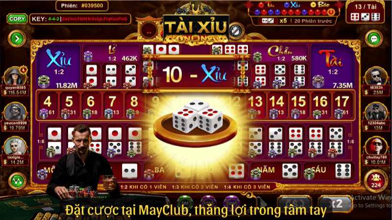 Đặt cược tại MayClub, thắng lợi trong tầm tay