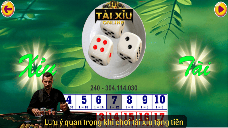 Lưu ý quan trọng khi chơi tài xỉu tặng tiền