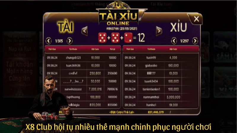 X8 Club hội tụ nhiều thế mạnh chinh phục người chơi