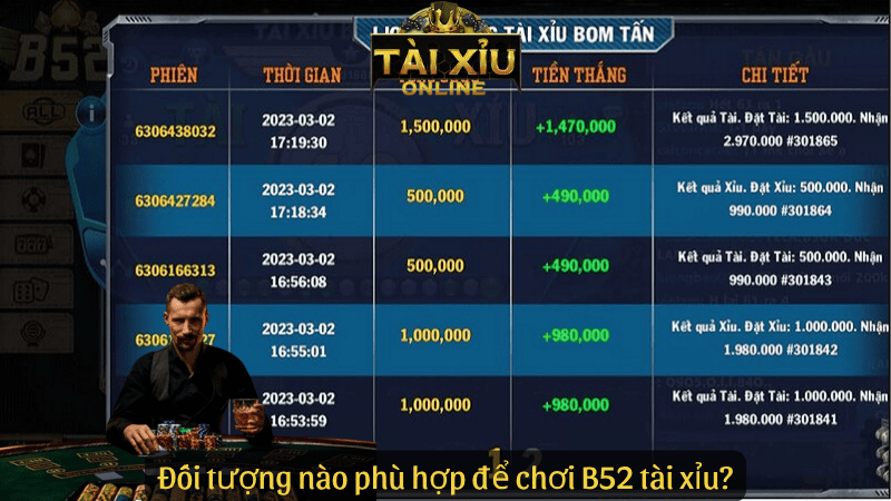 Đối tượng nào phù hợp để chơi B52 tài xỉu?